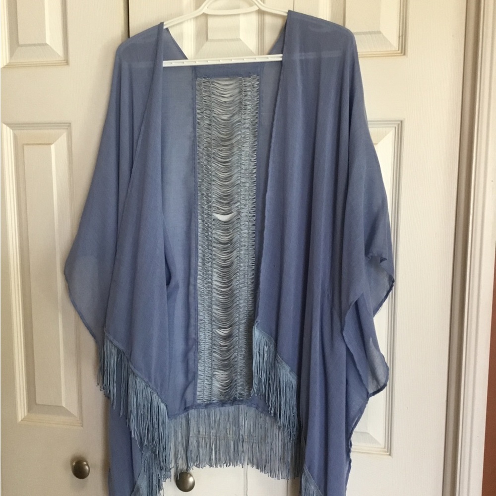 New never worn fringe cover up